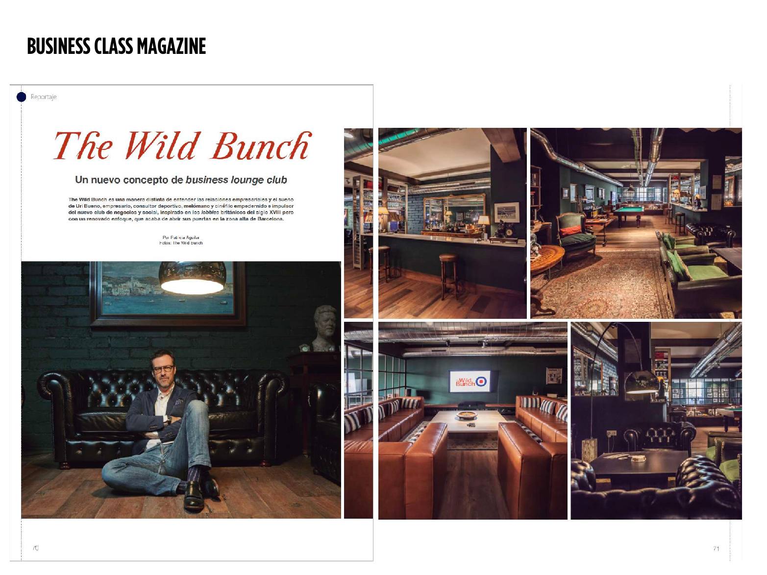 Artículo sobre The Wild Bunch en Business Class Magazine